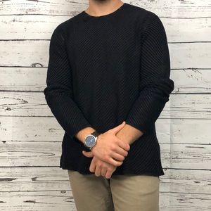 John Varatos Ribbed Knit Sweater